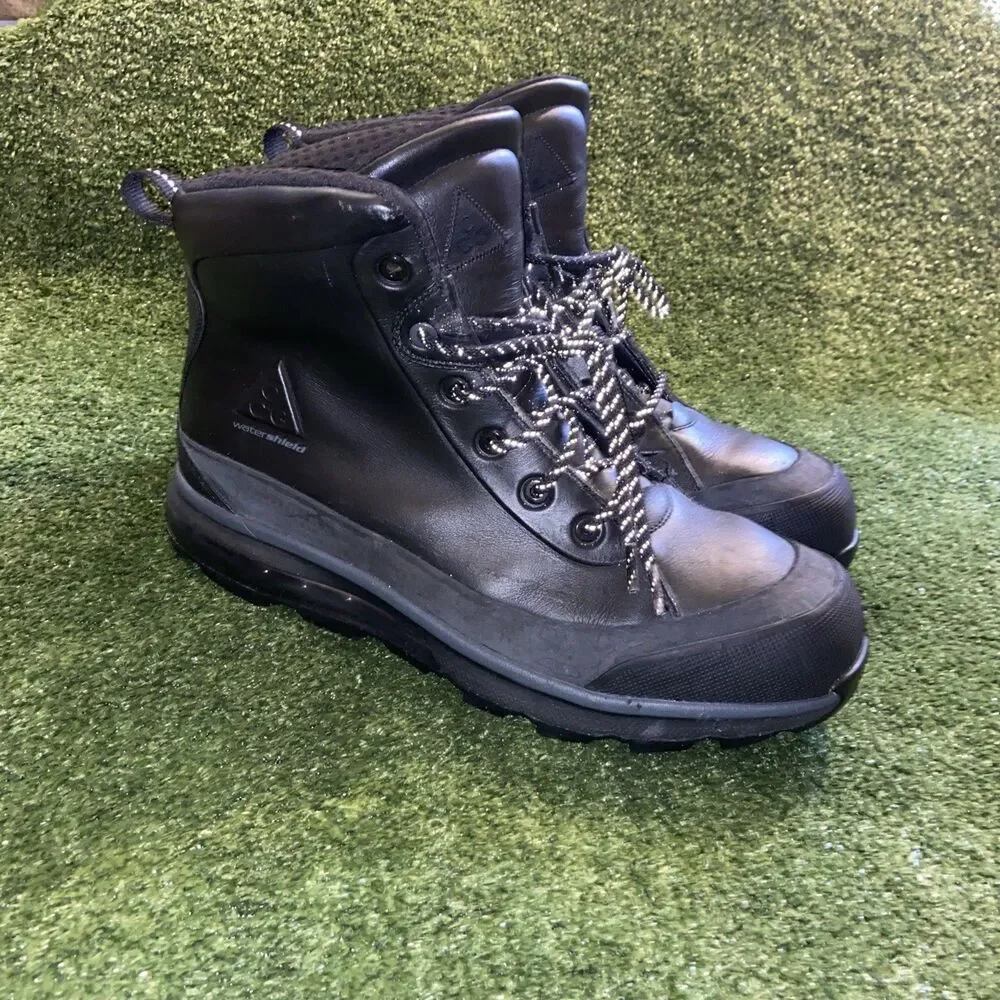 Nike ACG Air Max Hiking Combat Work Boots Men’s 15 Black Leather Shoes